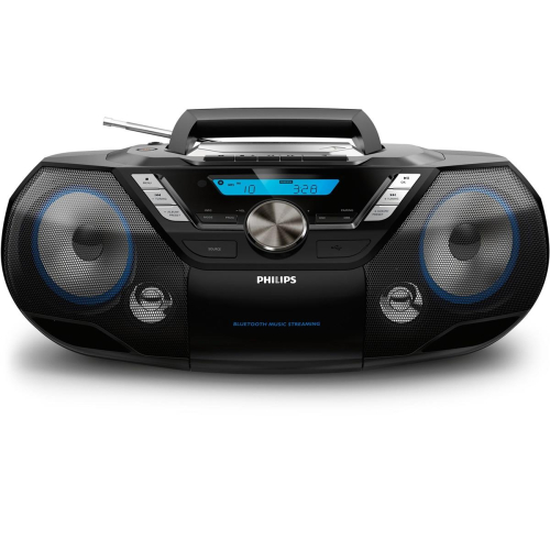 Philips AZB798T/12 przenośny system stereo Analogowe i cyfrowe 12 W DAB, DAB+, FM Czarny Odtwarzacz mp3-23259758