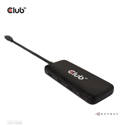 CLUB3D CSV-1548 stacja dokująca Przewodowa USB 3.2 Gen 1 (3.1 Gen 1) Type-C Czarny-23263344
