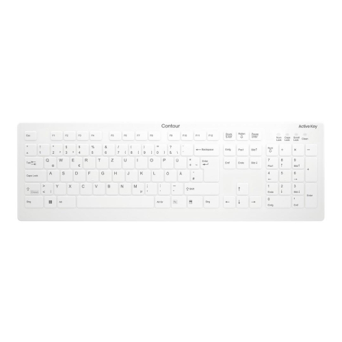 CHERRY Klawiatura AK-C8112 Medyczna bezprzewodowa DE biała bezprzewodowa