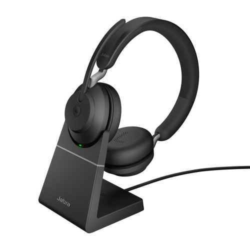 Jabra Evolve2 65 Zestaw słuchawkowy Bezprzewodowy Opaska na głowę Biuro/centrum telefoniczne USB Type-C Bluetooth Podstawka do ładowania