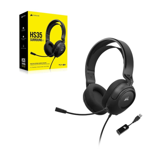 Corsair HS35 SURROUND v2 Zestaw słuchawkowy Przewodowa Opaska na głowę Gaming Czarny-23264528