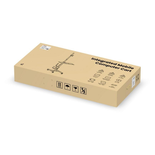 Wyposażenie - Wózek na płaski panel / obudowa komputera - plastikowa, stal nierdzewna - rozmiar ekranu: 43,2-81,3 cm 