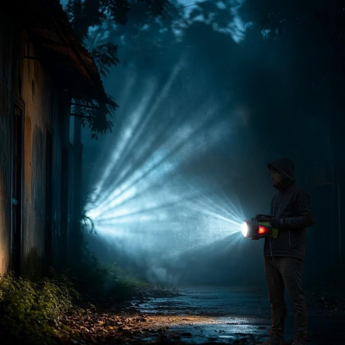 Latarka akumulatorowa 3w1 szperacz LED USB MCE345-23282214