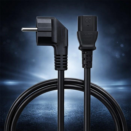 Kabel zasilający | wtyczka kątowa SCHUKO CEE 7/7 (E/F) | IEC C133x0.5mm2 | czysta miedź Cu | 1.8m-23283981