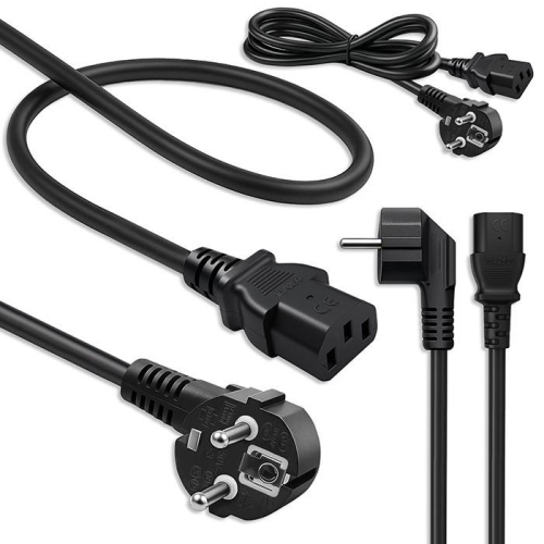 Kabel zasilający | wtyczka kątowa SCHUKO CEE 7/7 (E/F) | IEC C13 | 3x0.75mm2 | czysta miedź Cu | 1.8m-23283998