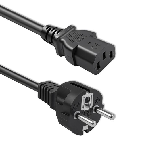 Kabel zasilający SCHUKO CEE 7/7 (E/F) | IEC C13 | 3x1.0mm2 | Czysta miedź Cu | 3m