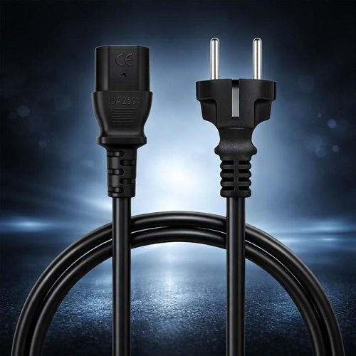 Kabel zasilający SCHUKO CEE 7/7 (E/F) | IEC C13 | 3x1.0mm2 | Czysta miedź Cu | 3m-23284078