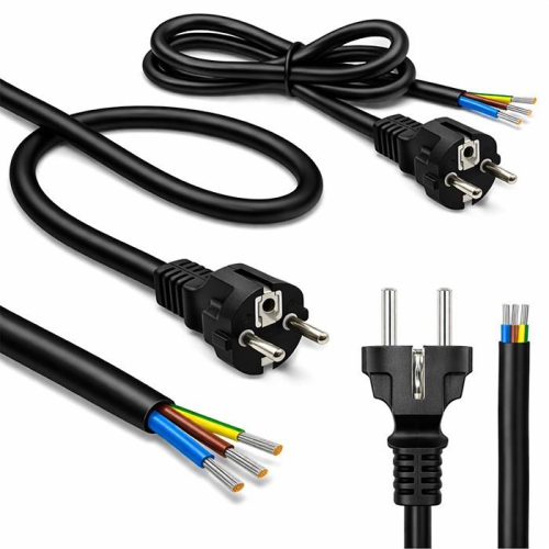 Kabel zasilający SCHUKO CEE 7/7 (E/F) | miedź Cu | odizolowany lutowany | 3x1.5mm2 | 1.8m-23284129