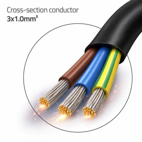 Kabel zasilający | wtyczka kątowa SCHUKO CEE 7/7 (E/F) | miedź Cu| odizolowany lutowany | 3x1.0mm2 | 1.8m-23284149