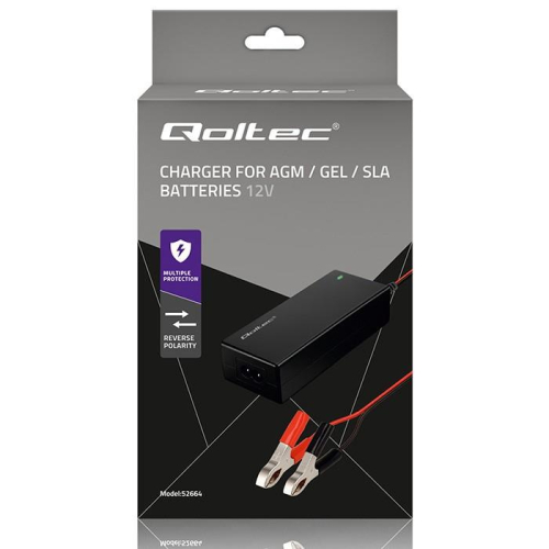 Ładowarka do akumulatora AGM GEL STD | Prostownik 12V | 4A | 48W | LED | Kabel 1.8m-23284343