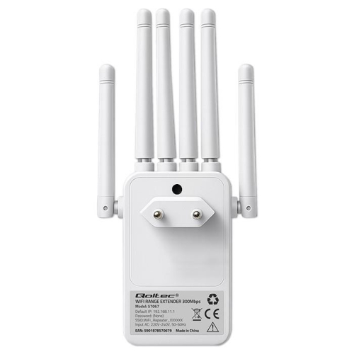Wzmacniacz sygnału WiFi | Repeater | Access Point | 300Mb/s | 6 anten | 2xRJ45-23284394