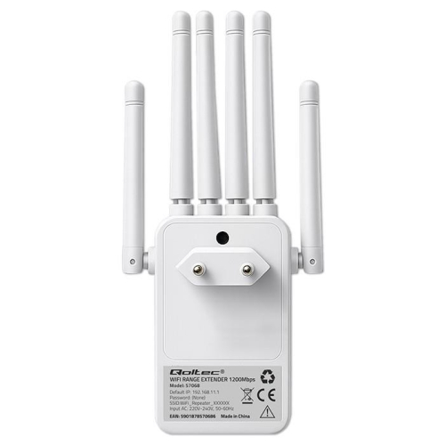 Wzmacniacz syganłu WiFi 5 | Repeater | Access Point | AC1200 Mb/s| 6 anten | 2xRJ45 | 128MB-23284464