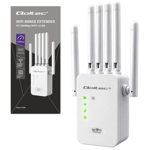 Wzmacniacz syganłu WiFi 5 | Repeater | Access Point | AC1200 Mb/s| 6 anten | 2xRJ45 | 128MB-23284467