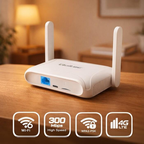 Router Home&Travel 4G LTE WiFi 6 | AX300 | 2.4GHz | Dual Antena |USB-C | Micro SIM-23284470
