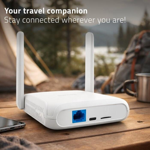 Router Home&Travel 4G LTE WiFi 6 | AX300 | 2.4GHz | Dual Antena |USB-C | Micro SIM-23284472