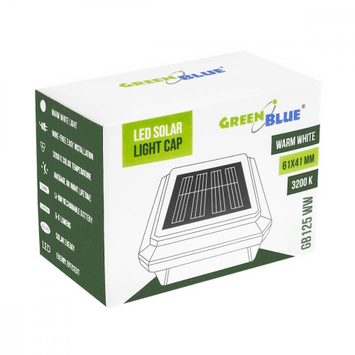 Lampa solarna LED na słupek GB125 WW 60x40mm, 3200K-23284667