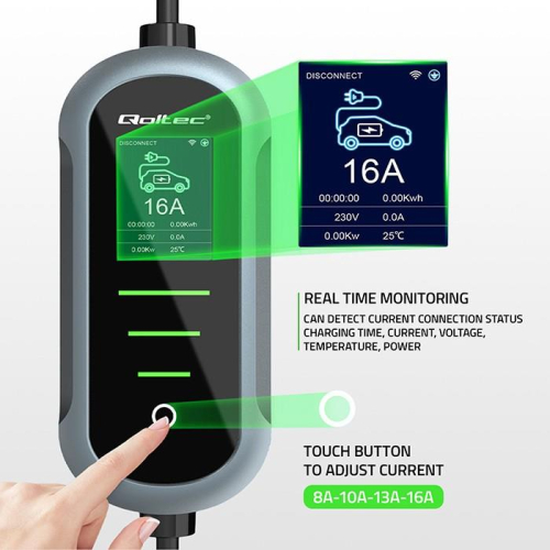 Ładowarka do samochodu elektrycznego EV i hybryd | 11kW | 400V | CEE 16A | Wi-Fi | LCD | 5m-23284813