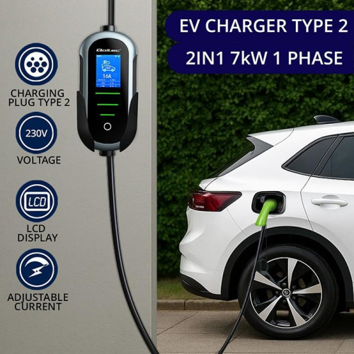 Ładowarka do samochodu elektrycznego EV i hybryd | 7kW | 230V | CEE 32A | Wi-Fi | TUYA | LCD | 5m-23284846