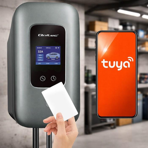 Stacja ładowania do samochodu elektrycznego i hybryd | 3fazy | 22kW | 32A | Wi-Fi | LCD | RFID | TUYA | 5m-23284858