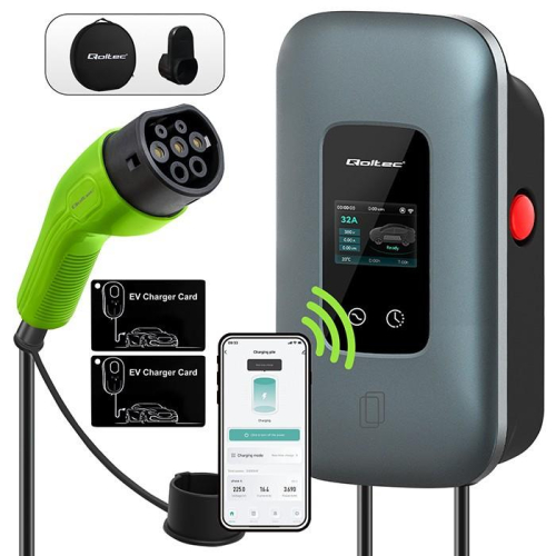 Stacja ładowania do samochodu elektrycznego i hybryd | 3fazy | 22kW | 32A | Wi-Fi | LCD | RFID | TUYA | 5m-23284861