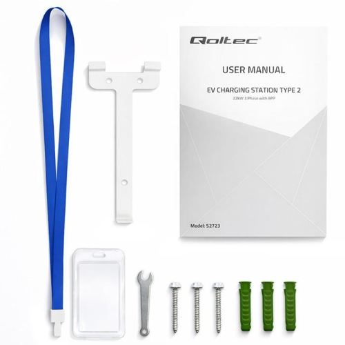 Stacja ładowania do samochodu elektrycznego i hybryd | 3fazy | 22kW | 32A | Wi-Fi | LCD | RFID | TUYA | 5m-23284868