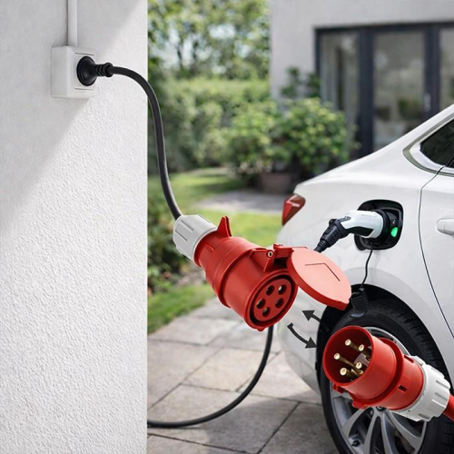 Adapter siłowy do ładowarek EV | gniazdo CEE 16A 5P | Przejściówka 400V na SCHUKO 230V | max 16A | 3.5kW-23284872