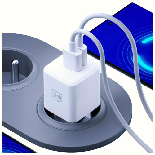 Ładowarka sieciowa Hyper GaN 20W 1xUSB-A 1xUSB-C PD QC4+ biała-23285049