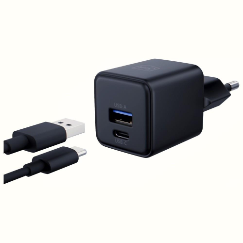 Ładowarka sieciowa Hyper GaN 20W 1xUSB-A 1xUSB-C PD QC4+ czarna-23285053