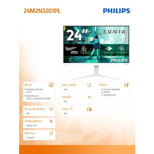 Monitor 23.8 cala 24M2N3201PL Fast IPS 260Hz HDMI DP-23285126