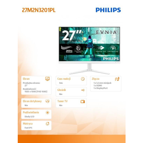 Monitor 27 cali 27M2N3201PL Fast IPS 260Hz HDMI DP-23285139