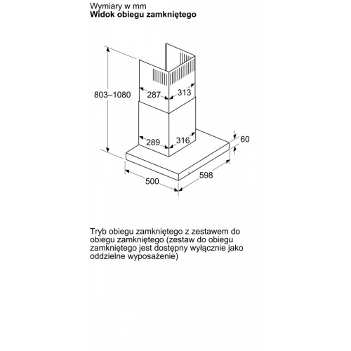 Okap DWB63BC30 Serie2 60 cm Metallook-23285244