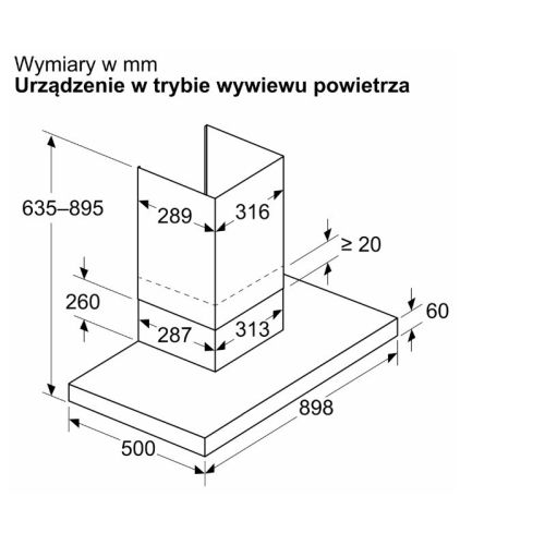 Okap DWB95CC60 Serie 2 90 czarny-23285318