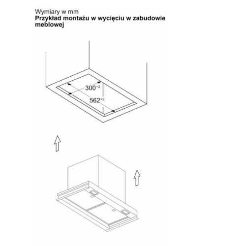 Okap zintegrowany DBB63BC60 Serie 2 czarny-23285340