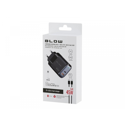 Ładowarka sieciowa gniazdo USB + USB-C PD 45W + kabel-23285542