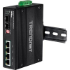 Przełącznik TRENDnet TI-UPG62 - Niezarządzalny - 4 x 10/100/1000 (PoE+) + 2 x Gigabit SFP - Możliwość montażu na 