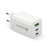 EVERACTIVE ŁADOWARKA SIECIOWA GAN 1 X USB, 2 X USB-C QUICK CHARGE 4+ 65W BIAŁA SC-655Q-23394962