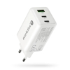 EVERACTIVE ŁADOWARKA SIECIOWA GAN 1 X USB, 2 X USB-C QUICK CHARGE 4+ 65W BIAŁA SC-655Q