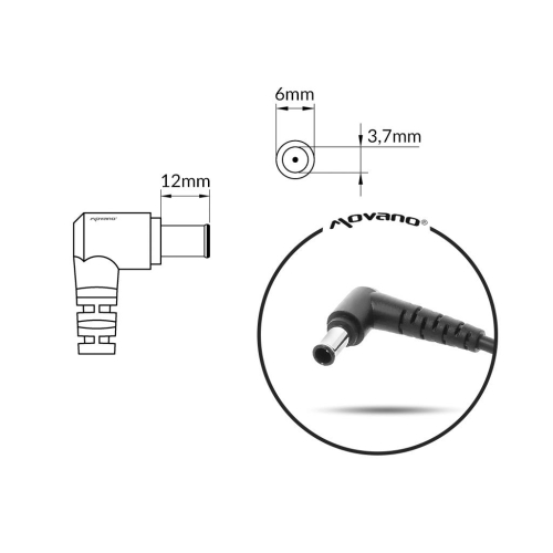 Zasilacz Movano 19v 6.32a (6.0x3.7 pin) 120W do Asus-23318197