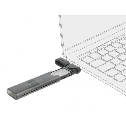 DeLOCK Obudowa zewnętrzna USB Type-C na M.2 NVMe PCIe lub SATA SSD - Beznarzędziowa-23333898