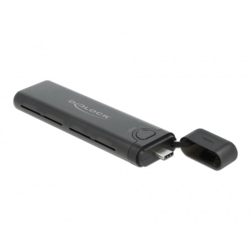 DeLOCK Obudowa zewnętrzna USB Type-C na M.2 NVMe PCIe lub SATA SSD - Beznarzędziowa-23333900