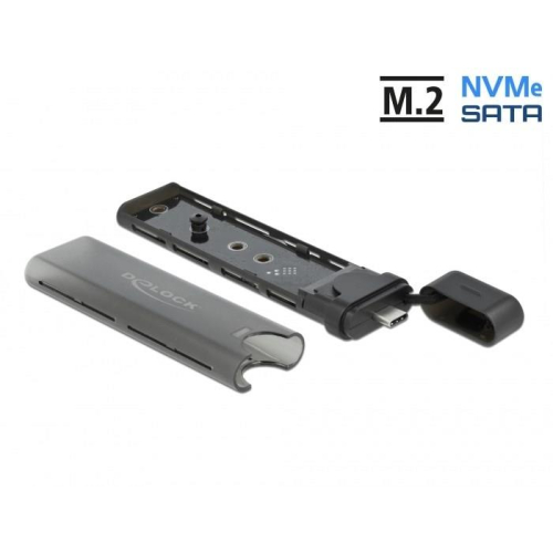DeLOCK Obudowa zewnętrzna USB Type-C na M.2 NVMe PCIe lub SATA SSD - Beznarzędziowa-23333901