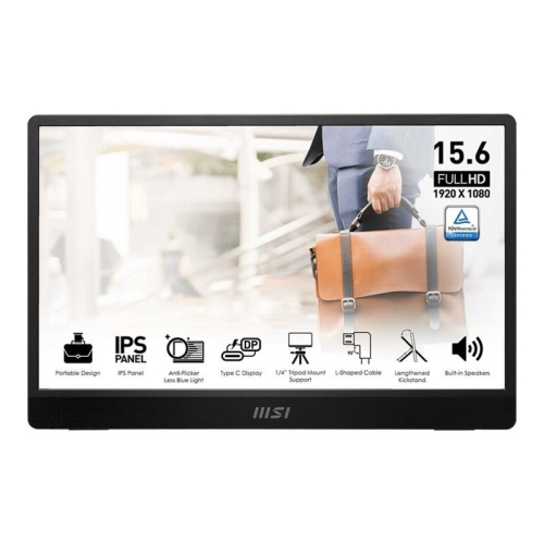 MSI PRO MP161DE E2 monitor komputerowy 39,6 cm (15.6") 1920 x 1080 px Full HD LED Czarny