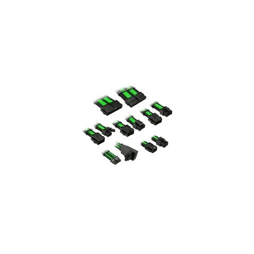 Kolink Core Pro Braided Cable Extension Kit 12V-2x6 Type 1 - Venom Green