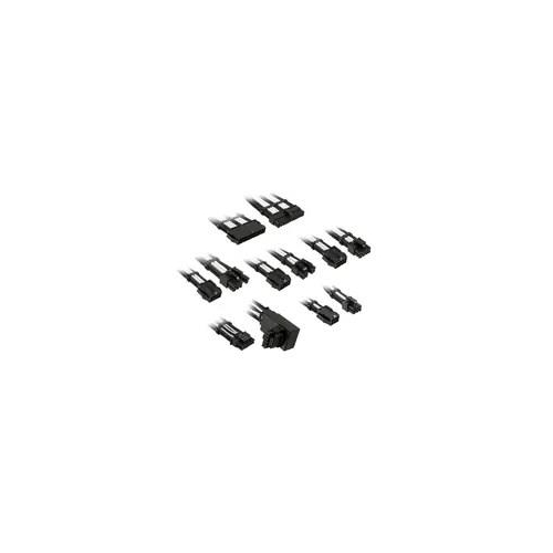 Kolink Core Pro Braided Cable Extension Kit 12V-2x6 Type 1 - Jet Black/Brilliant White