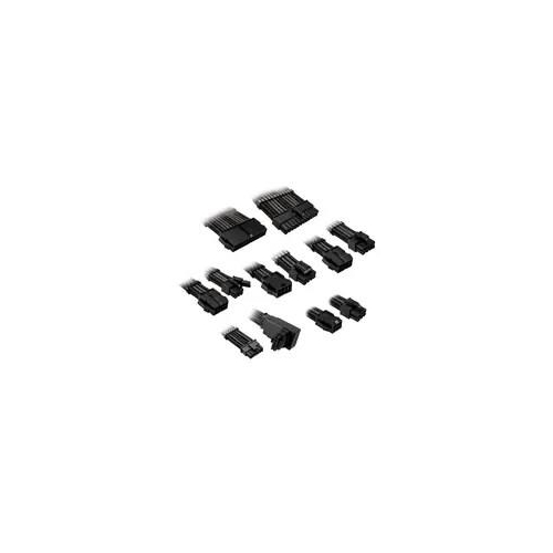 Kolink Core Pro Braided Cable Extension Kit 12V-2x6 Type 1 - Jet Black/Gunmetal Grey