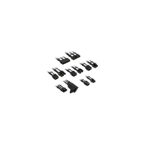 Kolink Core Pro Braided Cable Extension Kit 12V-2x6 Type 2 - Jet Black/Brilliant White