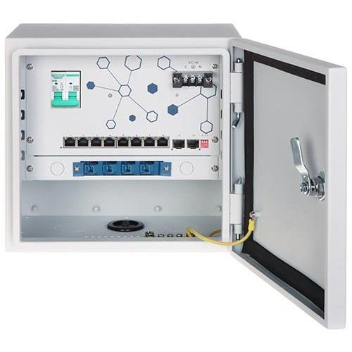 Zewnętrzny punkt dystrybucji kamer Expert-PoE/OTD-82GSFP 8 PoE + 2 x SFP