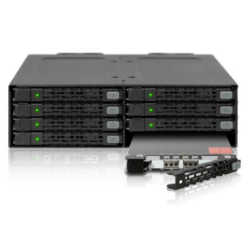 Icy Dock MB998TP-B panel drive bay Taca napędu pamięci masowej Srebrny-23384025