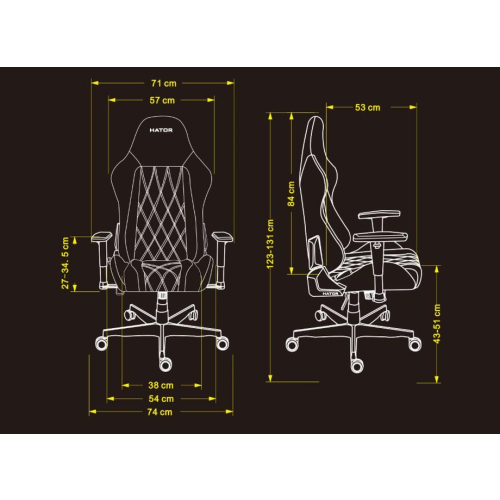 HATOR Darkside 3M Fabric Uniwersalny fotel dla gracza Szary-23385612