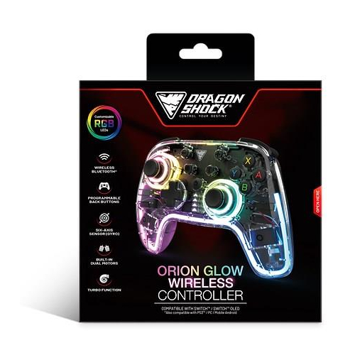 Dragonshock Orion Glow Czarny Bluetooth Gamepad Analogowa/Cyfrowa Nintendo Switch-23385839